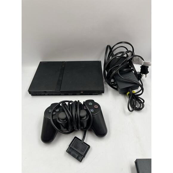Sony PlayStation 2 PS2 Slim Console Controller + AC Cord - Tested - Picture 1 of 13